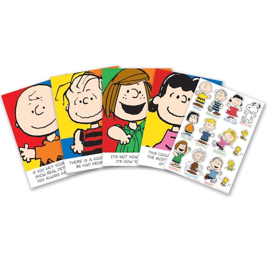 Peanuts&#xAE; Characters &#x26; Motivational Phrases Bulletin Board Set